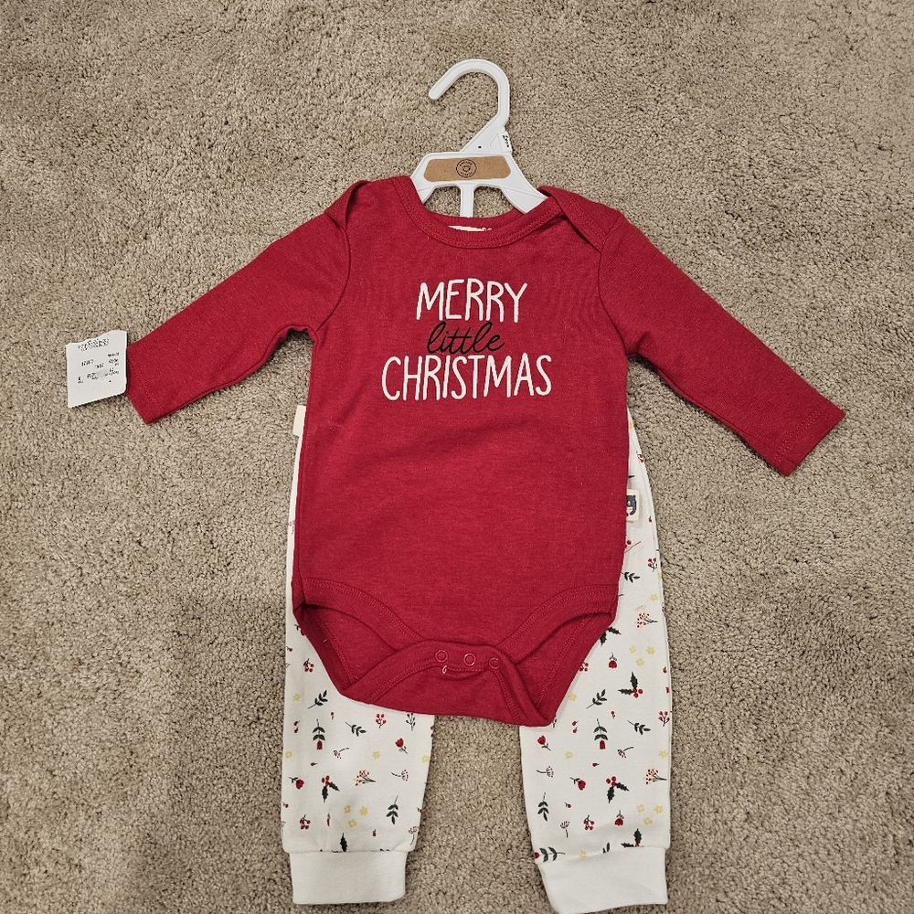 Red Christmas Baby Outfit 2 Piece